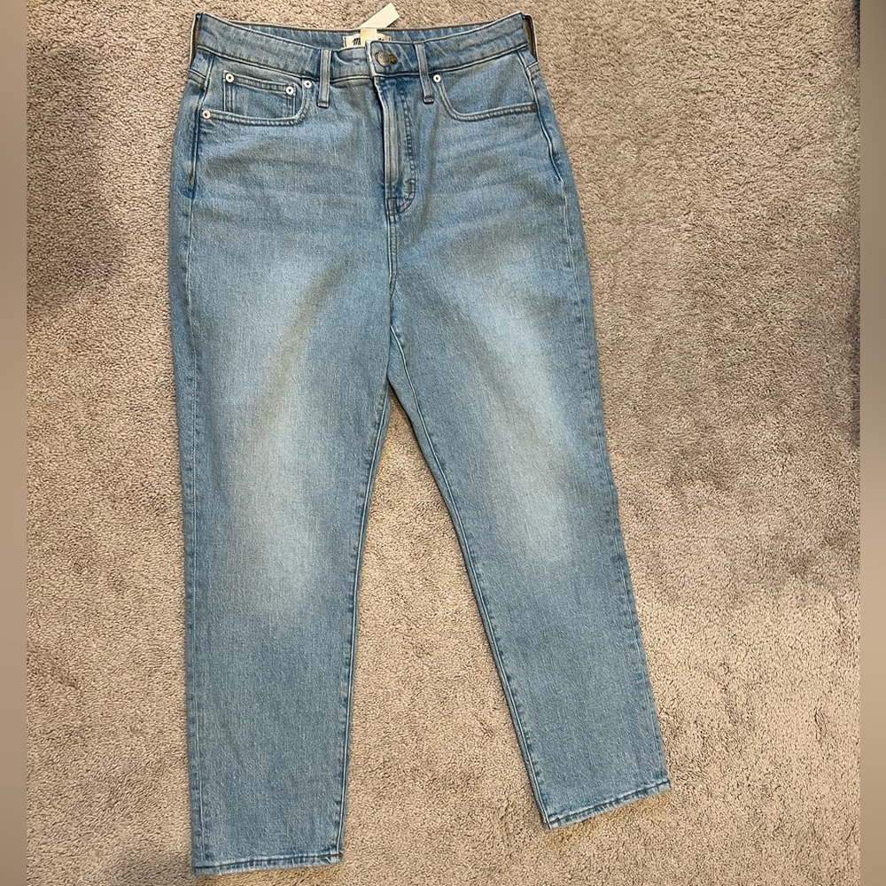 Madewell Light Blue High-Rise Straight Jeans